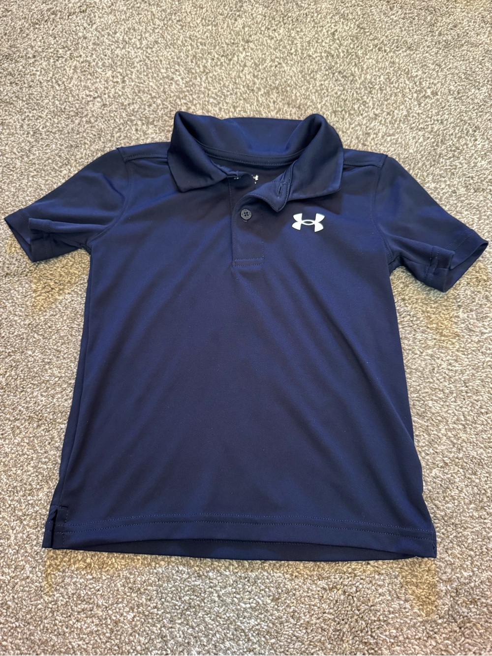 Under Armour 4T toddler Boys Navy Blue Short Sleeve Polo Polyester Shirt
